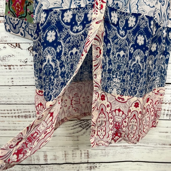 Johnny Was Multicolor Floral Button Long Sleeve Dress - Picture 8 of 14